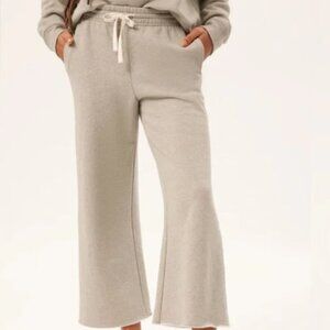 Girlfriend Collective Porcini Heather 50/50 Wide Leg Sweatpants Size XXL